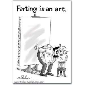 Funny Birthday Card Farting Is Art Note Card Humor Greeting Daniel 