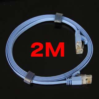 Flat 2M 6FT Cat5 Lan RJ45 Network Cable Ethernet 1055  