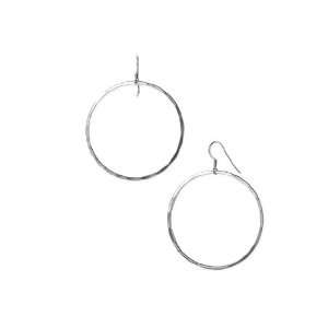  Argento Vivo Large Hammered Hoop Earrings Jewelry