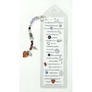  His Story Jesus Religious Bookmark With Charms 5.75 