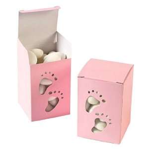  Baby Girl Footprint Treat Boxes (2 dz) Health & Personal 