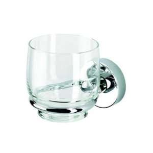   5502 Clear Glass Tumbler and Holder in Chrome Plated Brass 5502 Home