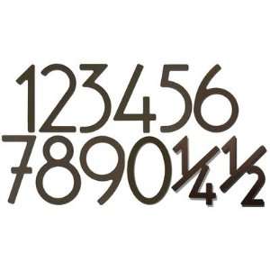  5 House Numbers Type Stand Off, Finish Dark Bronze 