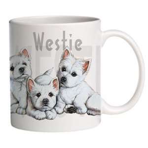 West Highland White Terrier (Westie) Puppies Ceramic Coffee Mug   15 