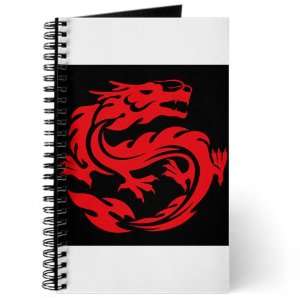  Journal (Diary) with Tribal Red Dragon on Cover 