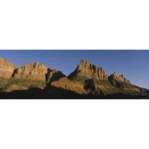  Rock Formations on a Landscape, Zion National Park, Utah 