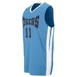  Youth Triple Double Game Jersey   Columbia and White 
