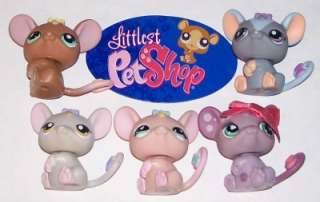 LPS CURLY TAIL BABY RAT/MOUSE LOT~#116 464 989 1203 617~Littlest Pet 