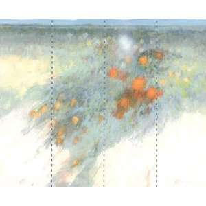  MEADOW MIST Abstract Wallpaper Mural 5 FT X 6 FT