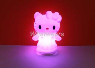 Cute Hello Kitty Night Light LED Colors Changing Lamp Z14  
