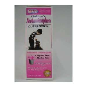  Acetamin Susp Bubble Gum***kpp Size 4 OZ Health 