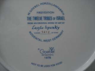 1978 GOEBEL ISPANKY TWELVE TRIBES OF ISRAEL PLATE  