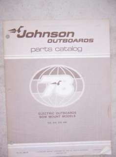 1978 Johnson Electric Bow Mount Outboard Catalog k  