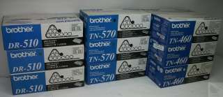 NEW Lot of 12 Brother Ink & Toner Cartridges TN 570 TN 460 DR 510 