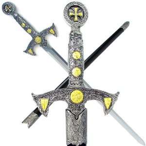  39 Inch Knight Templar Sword w/ Hard Scabbard Everything 