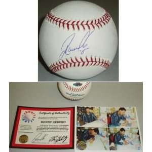  Ronny Cedeno Signed MLB Baseball