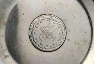 1293/1877 Turkish Silver Coin Plate or Dish  