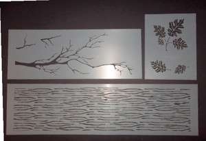 Camo Woodland 3 stencil Set 34x9,24x9,12x9 stencils  