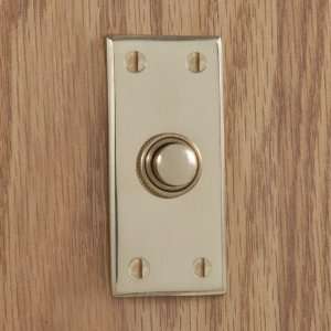  Classic Rectangular Doorbell   Polished Brass Pet 