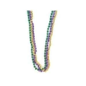  Mardi Gras Purple Gold Green Dice Beads Necklace (1 Dozen 
