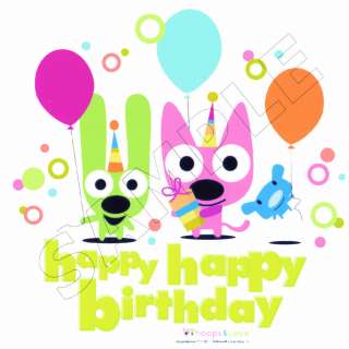 Hoops & Yoyo Happy Happy Birthday Edible Cake Topper Decoration Image 