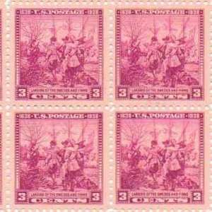 Landing of the Swedes and Finns Set of 4 x 3 Cent US Postage Stamp NEW 