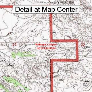 USGS Topographic Quadrangle Map   Ballinger Canyon, California (Folded 