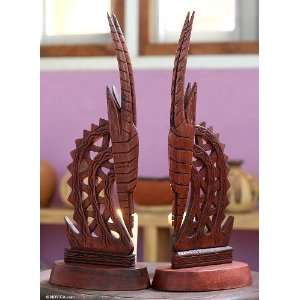  Carvings, Bambara Antelopes (pair)
