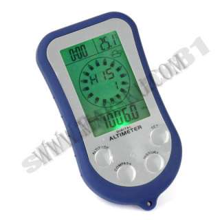 In 1 LCD Digital Compass Altimeter Barometer Clock Thermometer 