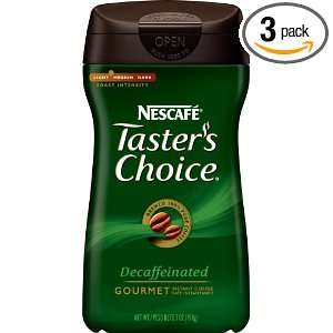 Tasters Choice Instant Decaf Coffee, 7 Ounce Canisters (Pack of 3)