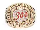 Mens 14kt Gold American Bowling Congress 300 Game Diamond Band Ring 