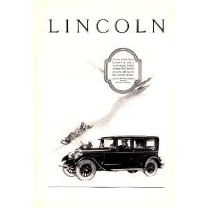 1926 Ad Lincoln Limousine and 7 passenger Sedan Designed by Dietrich 