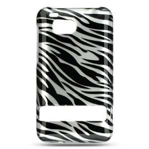 Rubberized phone case with zebra print design that fits onto your HTC 