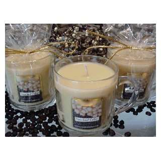 Hazelnut Coffee Scented Candle in Glass Coffee Mug 10 Oz  