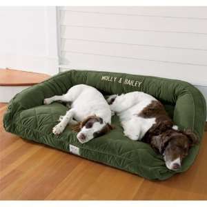   Dish Spun Polyester Fill Dog Bed XLARGE HUNTER GREEN