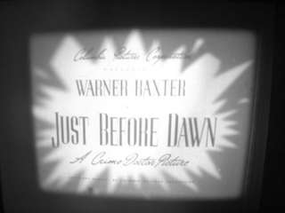16mm Feature Film Just Before Dawn William Castle 1946  