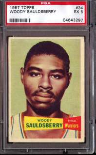 1957 Topps Basketball #34 Woody Sauldberry PSA 5 EX Philadelphia 