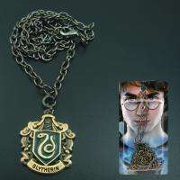 Movie Harry Potter Slytherin Black Metal Necklace NIB  
