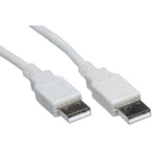  USB 2.0 CABLE 15FT A to A MALE to MALE A A 15 FT White 