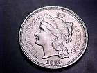  rare 1865 3 three cent nickel piece bu