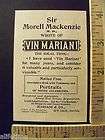 1895 Paper Ad Vin Mariani Sir Morell