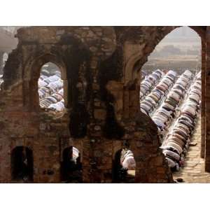 Muslims Offer Eid Prayers at the Ruins of Jami Mosque, Which was Built 