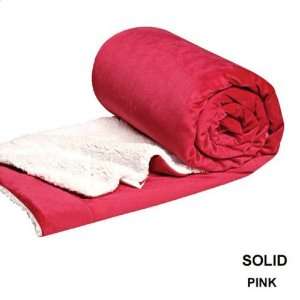  Queen Blanket Super Soft Plush Pink Sherpa Blankets / Faux 