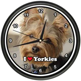 YORKIE Wall Clock dog yorkshire terrier owner gift  