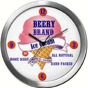  BEERY 14 Inch Ice Cream Metal Clock Quartz Movement 