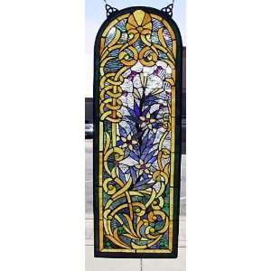  Willow Arched Sidelight Stained Glass Window