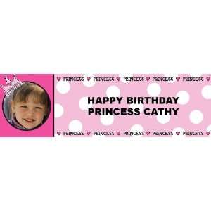  Birthday Princess Personalized Photo Banner Medium 24 x 80 
