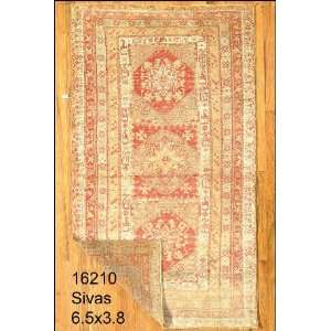    3x6 Hand Knotted Sivas Turkey Rug   38x65