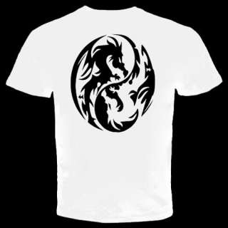 ying yang dragon japanese symbol sign NEW T Shirt  