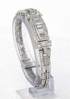   is a stunning platinum and diamonds vintage ladies wrist watch the